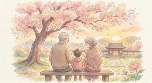 大切な人たちと、心安らかに過ごす大切さをイメージした図