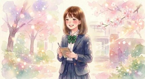 映画『なのに、千輝くんが甘すぎる。』の主人公をイメージした画像