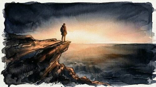 夜が明け光が差し込んでくるイメージ