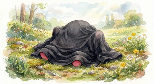 謎の生き物が販売されるTシャツを着ているイメージ