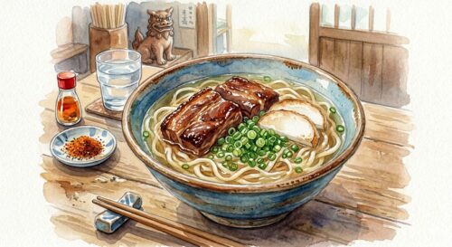 シンプルな沖縄そばのイメージ