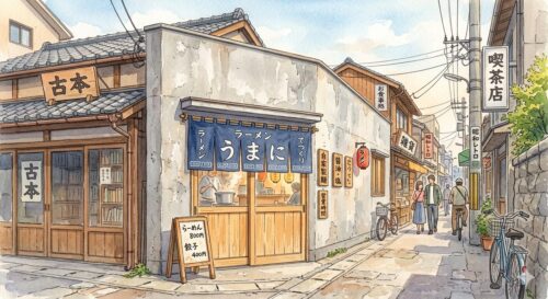外装が薄いラーメン屋のイメージ