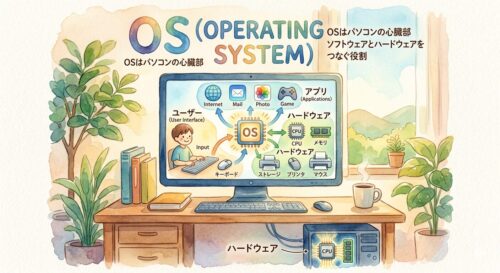 OSとは何かについて簡単にまとめた図