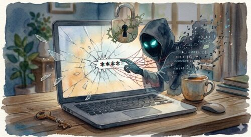 単純なパスワードの危険性を示す画像