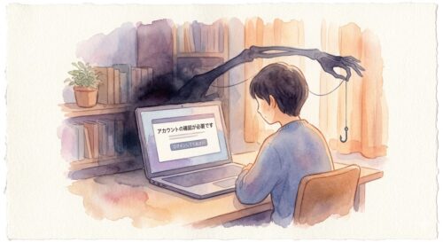 フィッシング詐欺の怖さを伝えるイメージ画像
