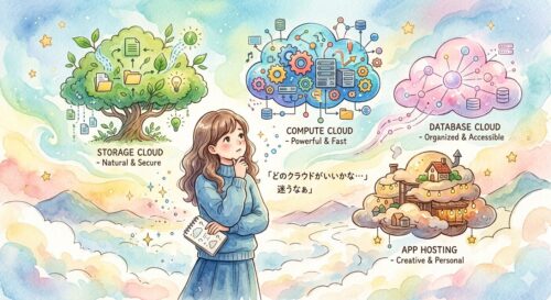 どのクラウドにしようか迷っているイメージ