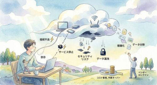 クラウドを使う際のデメリットについてのイメージ画像