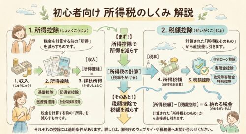所得控除と税額控除についての違いと説明