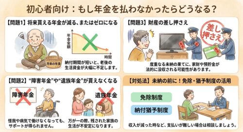年金を払わないことで起こるリスクについての解説