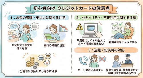 クレジットカードを利用する際の注意点