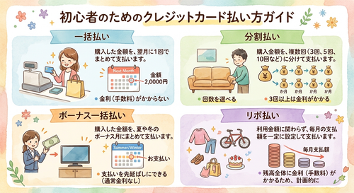クレジットカードの支払い方の違い解説
