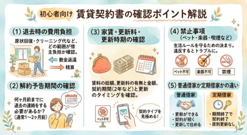 賃貸の契約書で気を付ける確認ポイント