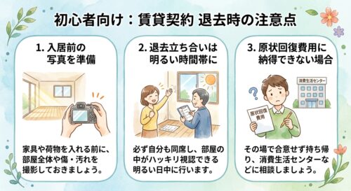 退去時に気を付けるべきことまとめ