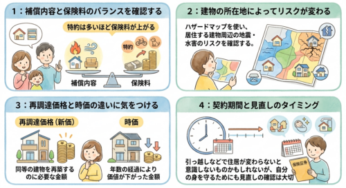 火災保険を選ぶ際の注意点について