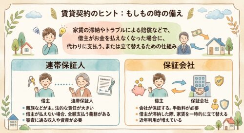 連帯保証人と保証会社についての解説
