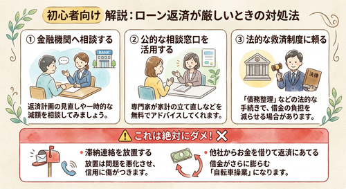ローンの返済が間に合わなくなった時の対処法解説