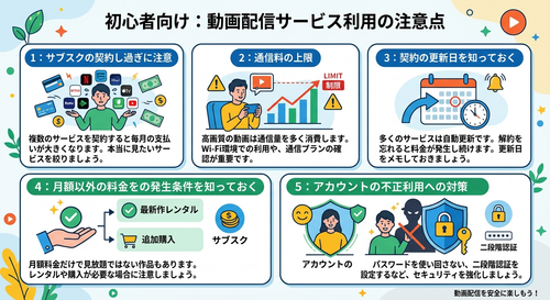 動画配信サービス利用する際の注意点