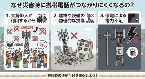 なぜ災害時に携帯がつながらないのか