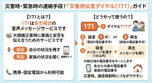 災害用伝言ダイヤル（171）とはなにか