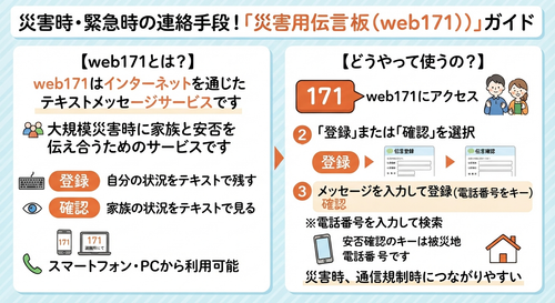 災害用伝言板（web171）とはなにか