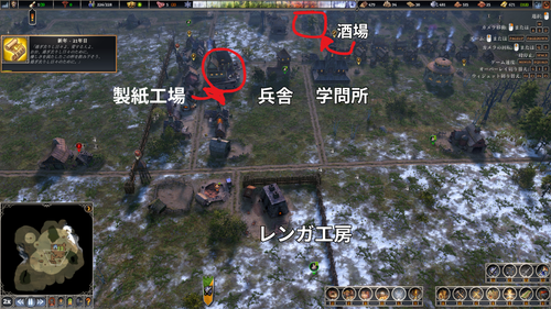 町の南西全景
