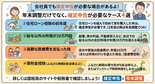 会社員でも確定申告が必要な場合