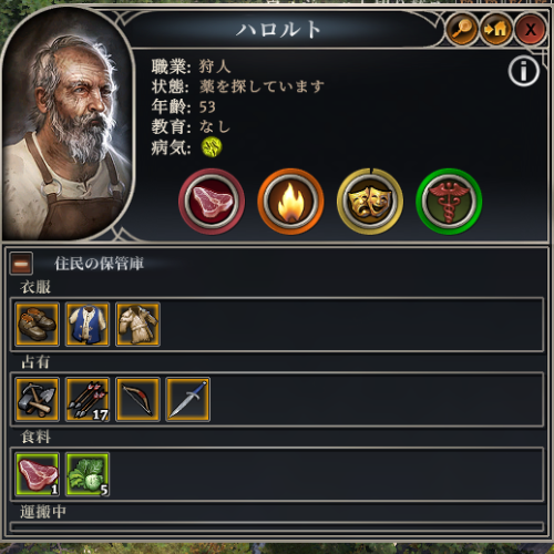 病気の住民
