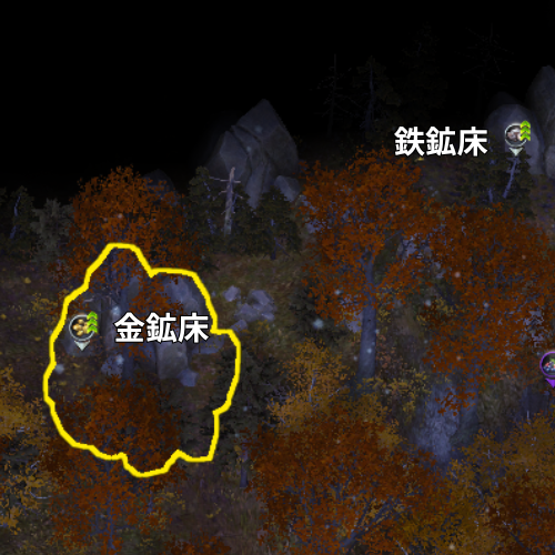 金鉱床と鉄鉱床